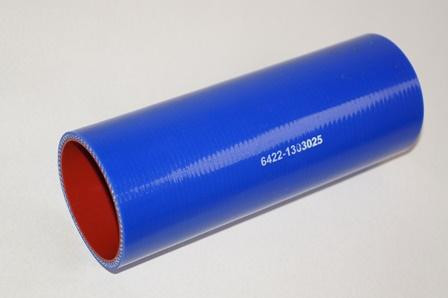 Патрубок отводящий нижний синий (силикон) СМ
